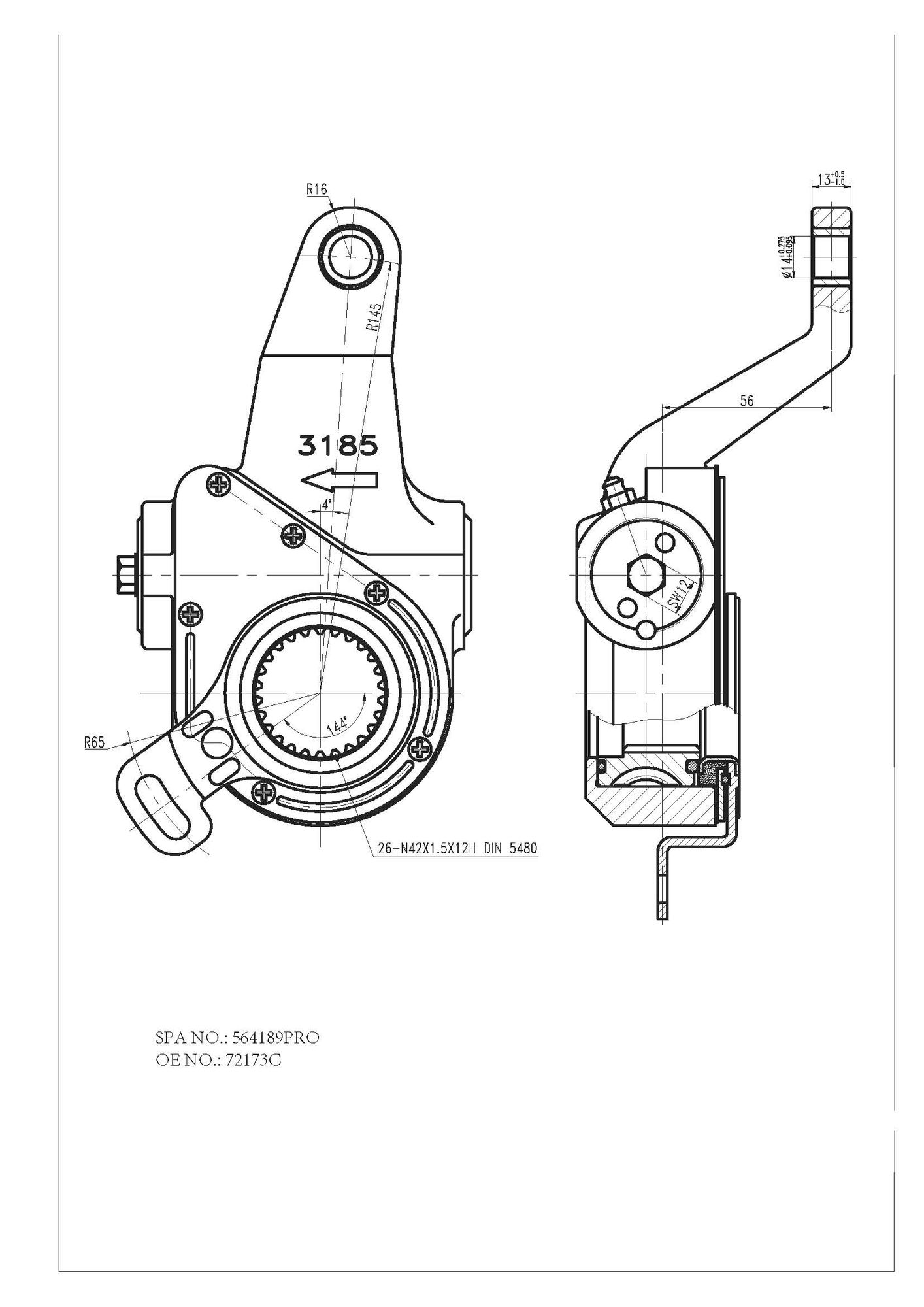 Reglaj parghie, sistem franare FO 4189 PRO FOMAR Friction